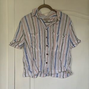 〰️ striped button up 〰️